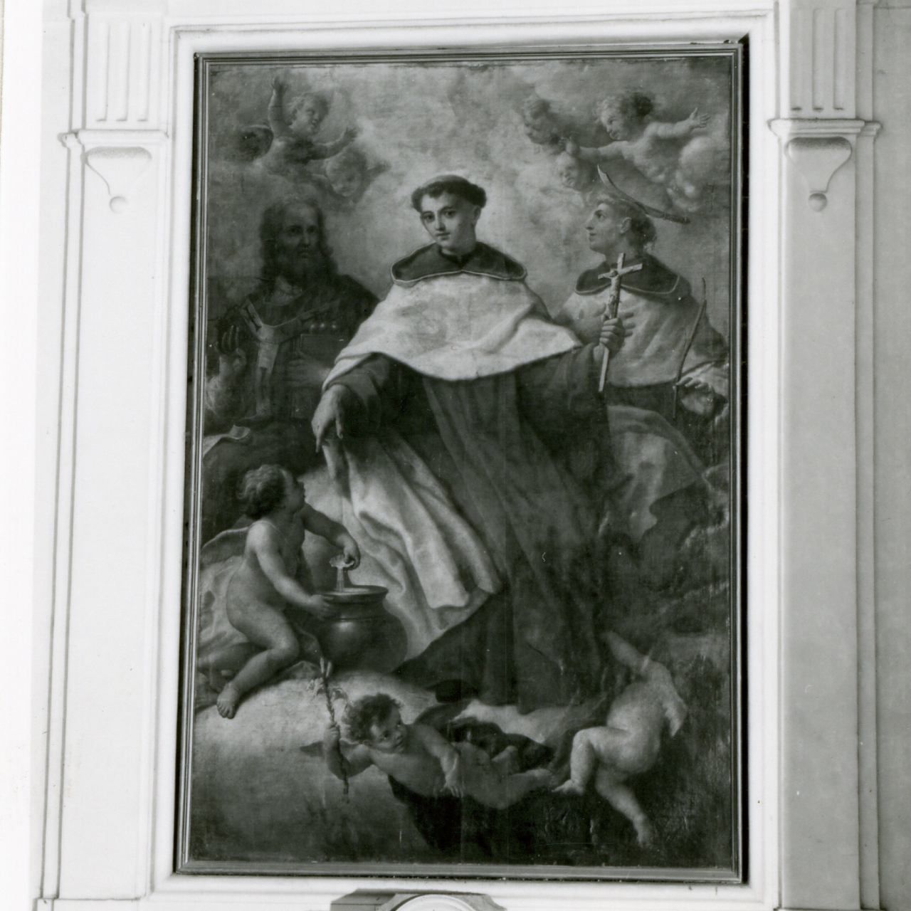 San Nicola di Bari, Sant'Alberto e San Pietro Martire da Verona (dipinto) di De Matteis Paolo (primo quarto sec. XVIII)