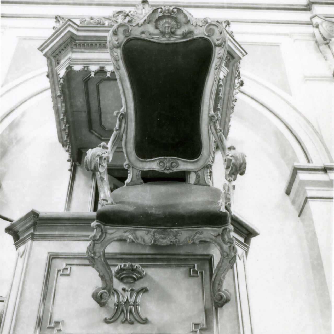 POLTRONA DA CERIMONIA - manifattura napoletana (Seconda metà sec. XVIII)