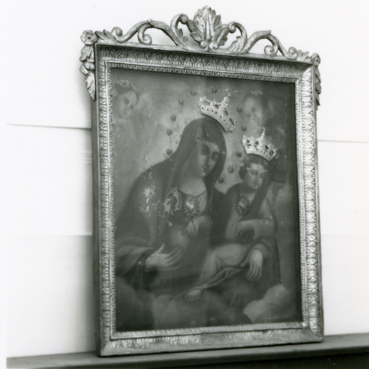 MADONNA CON BAMBINO (DIPINTO) - AMBITO NAPOLETANO (Prima metà sec. XIX)