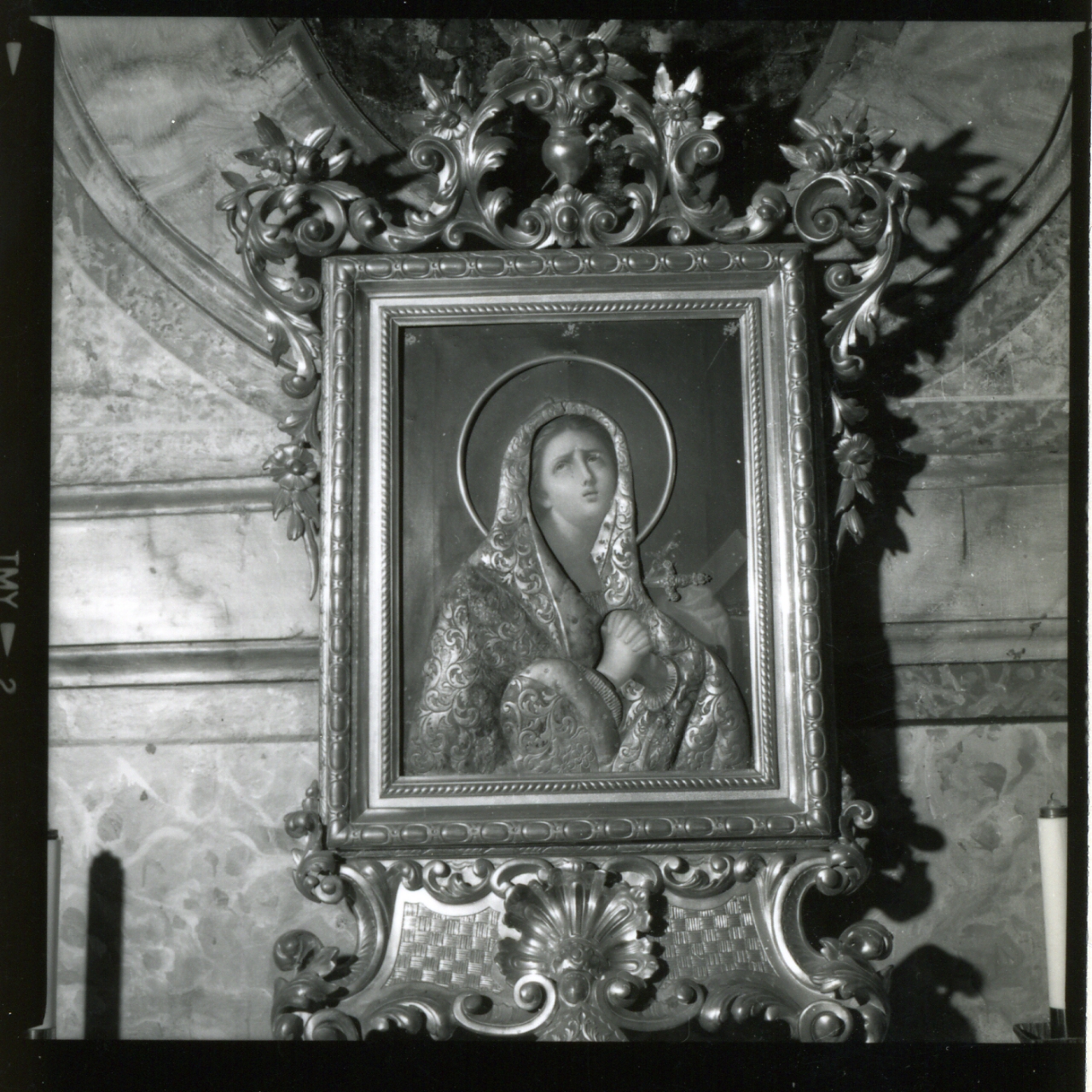 MADONNA ADDOLORATA (DIPINTO, ELEMENTO D'INSIEME) - AMBITO NAPOLETANO (FINE sec. XIX)