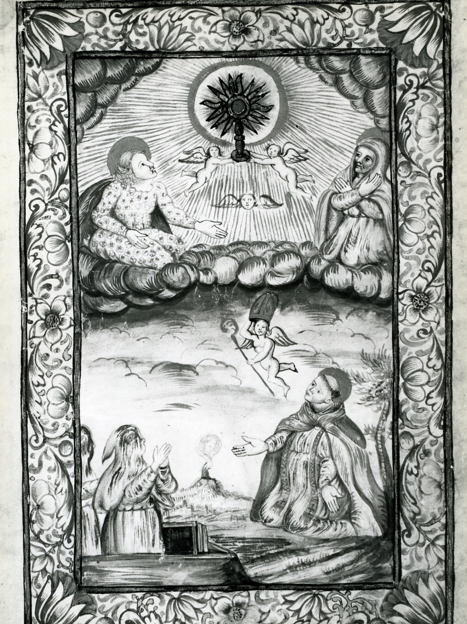 STEMMA CARDINALIZIO (miniatura, ELEMENTO D'INSIEME) - AMBITO NAPOLETANO (ULTIMO QUARTO sec. XVII)