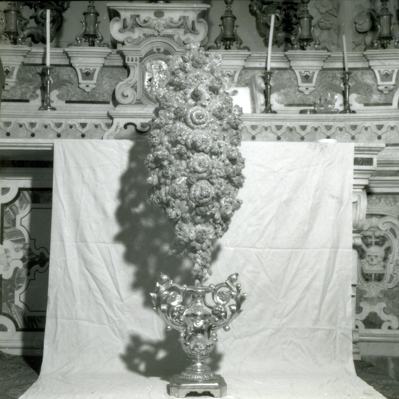 VASO PORTAPALMA, SERIE - manifattura napoletana (FINE sec. XIX)