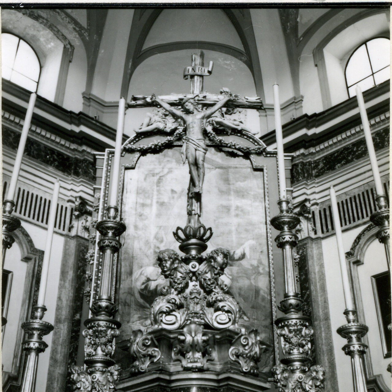 CROCE D'ALTARE, ELEMENTO D'INSIEME - manifattura napoletana (Seconda metà sec. XVIII)