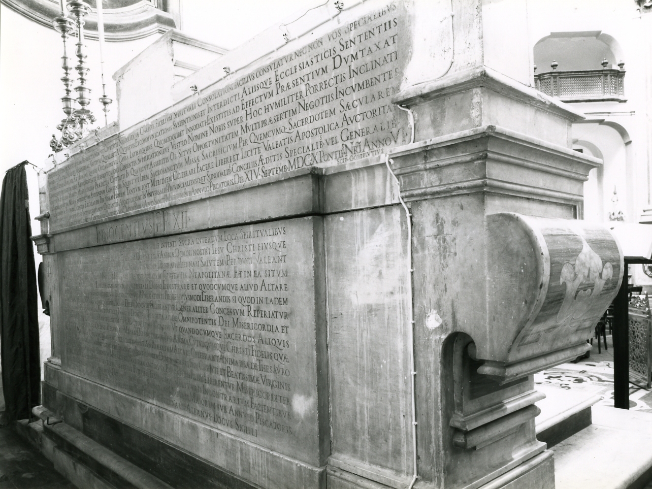 LAPIDE COMMEMORATIVA - ambito napoletano (PRIMO QUARTO sec. XVII)