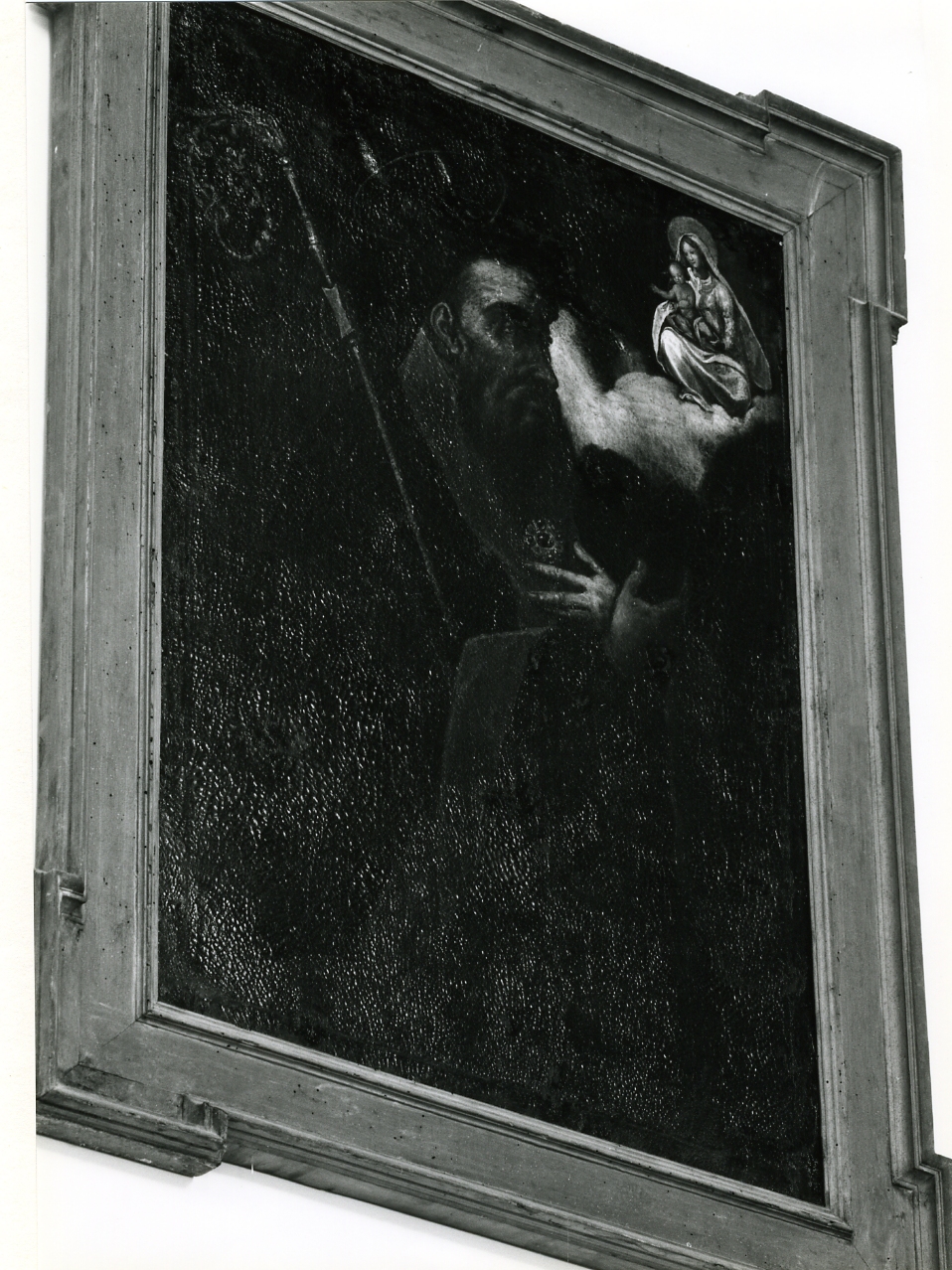 SANTO VESCOVO (DIPINTO) - AMBITO NAPOLETANO (Seconda metà sec. XVII)