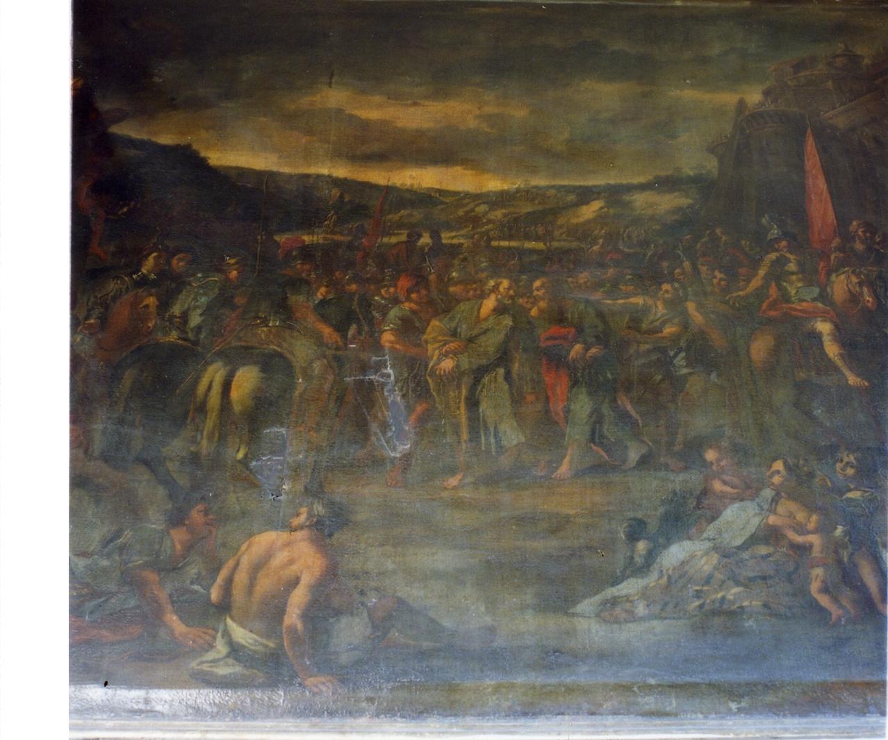 martirio di San Pietro e San Paolo (dipinto) di De Luca Luigi (metà sec. XVII)