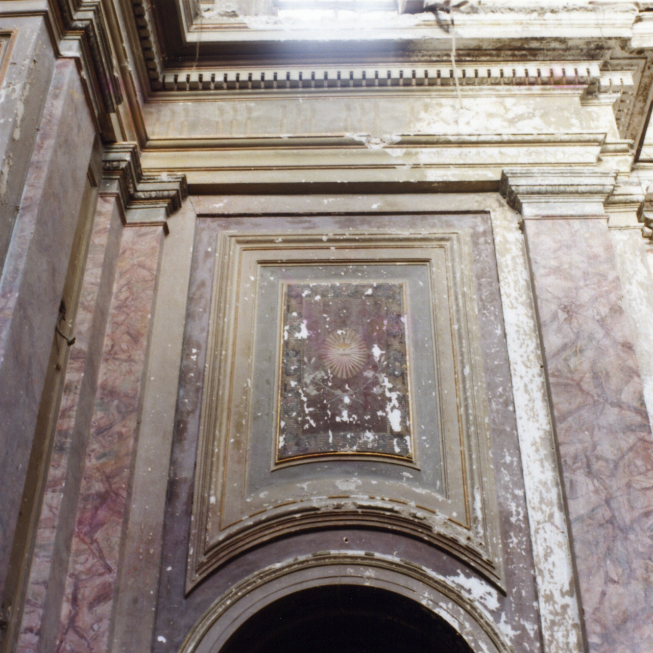 croce raggiata (dipinto) - ambito napoletano (inizio sec. XVIII)