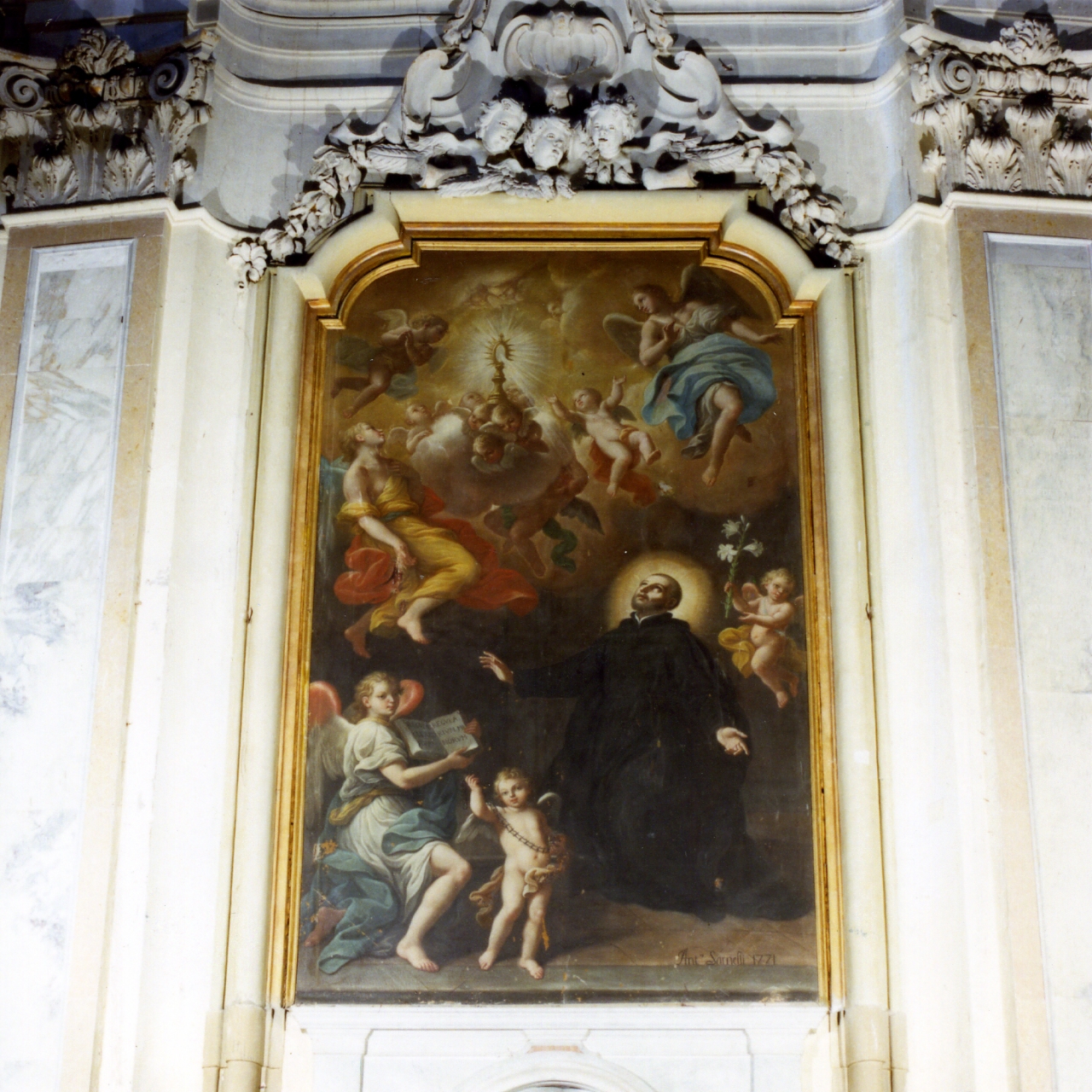 visione di San Francesco Caracciolo (dipinto) di Sarnelli Antonio (sec. XVIII)