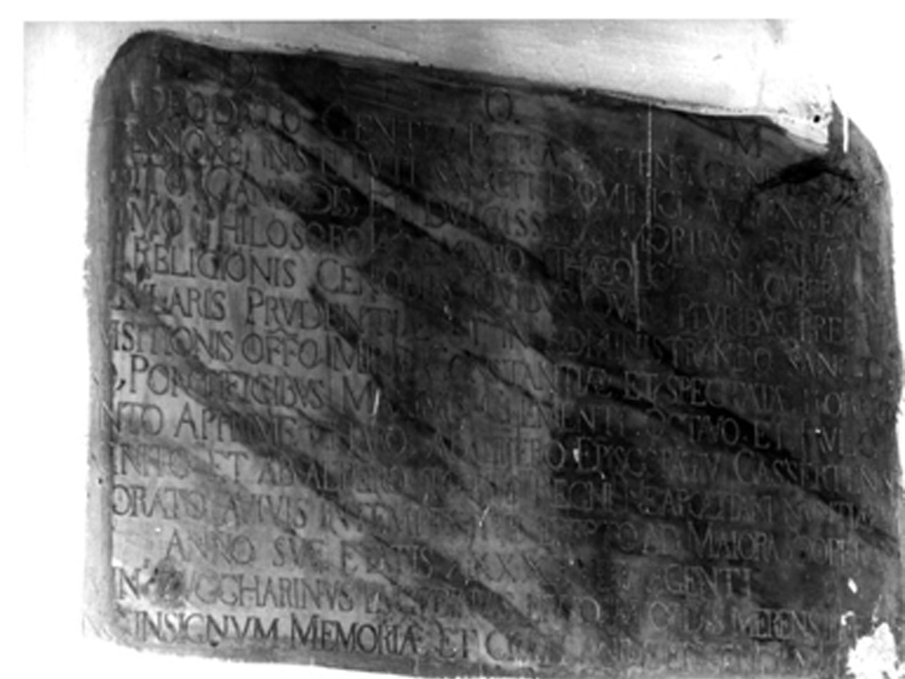 LAPIDE COMMEMORATIVA - ambito napoletano (SECONDO QUARTO sec. XVII)