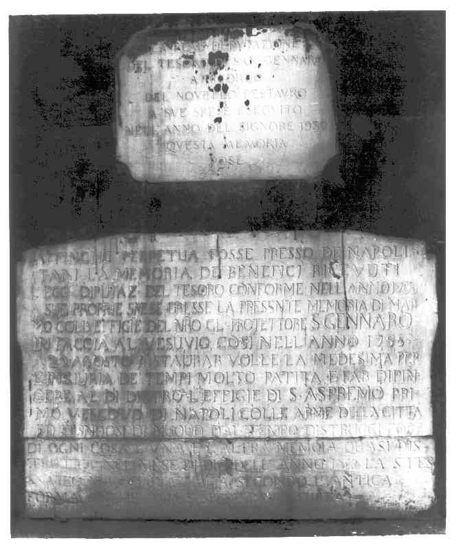 lapide commemorativa - bottega napoletana (sec. XVIII)