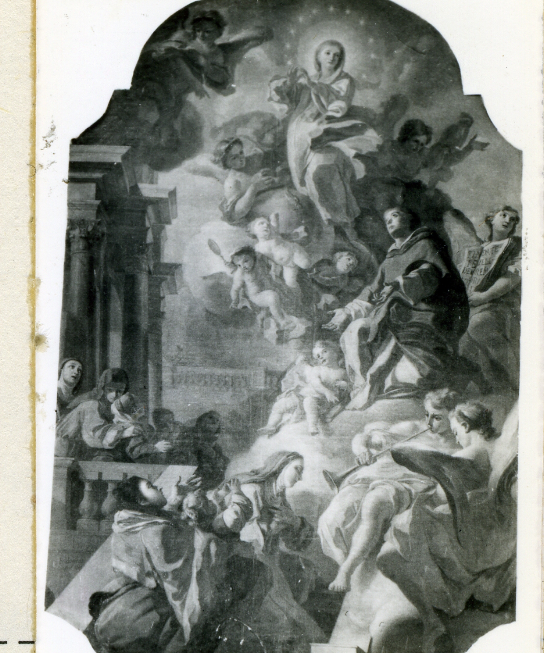 San Vincenzo Ferrer intercede per le orfane (dipinto) di Bardellino Pietro (sec. XVIII)