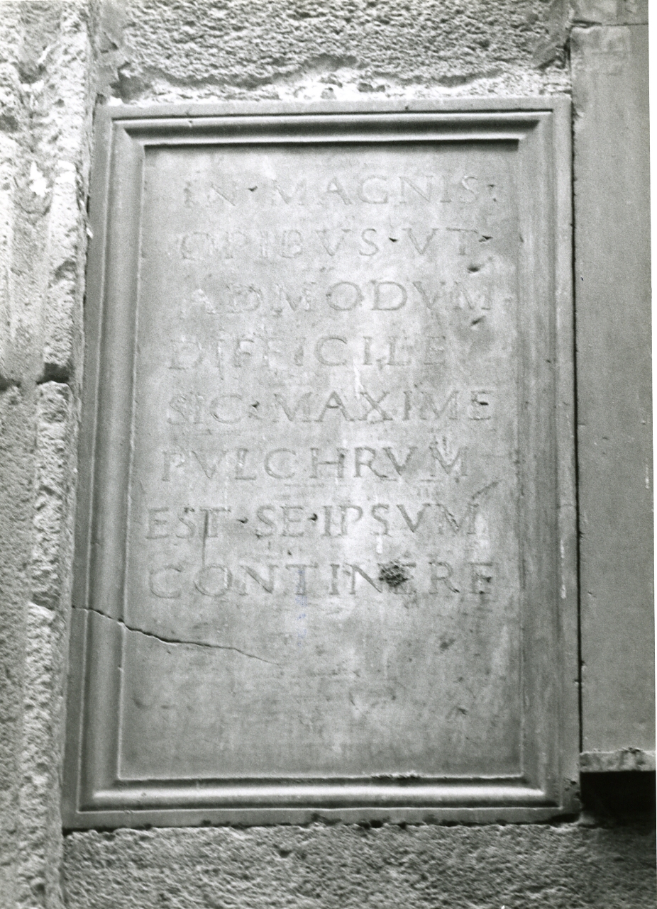 lapide celebrativa - bottega napoletana (sec. XV)