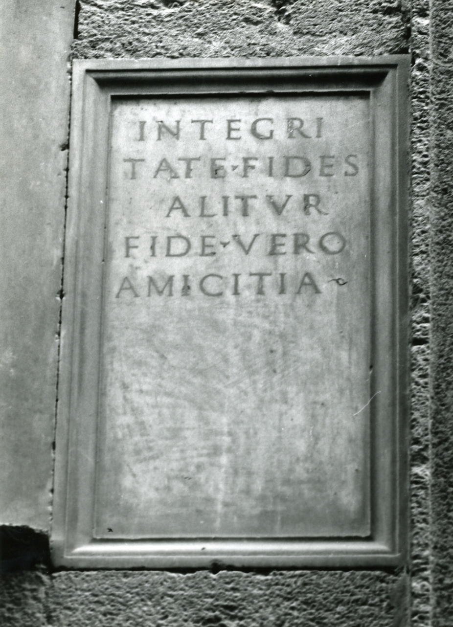 lapide celebrativa - bottega napoletana (sec. XV)