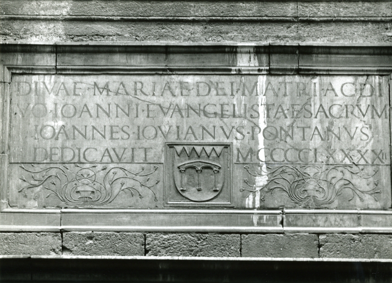 lapide celebrativa - bottega napoletana (sec. XV)