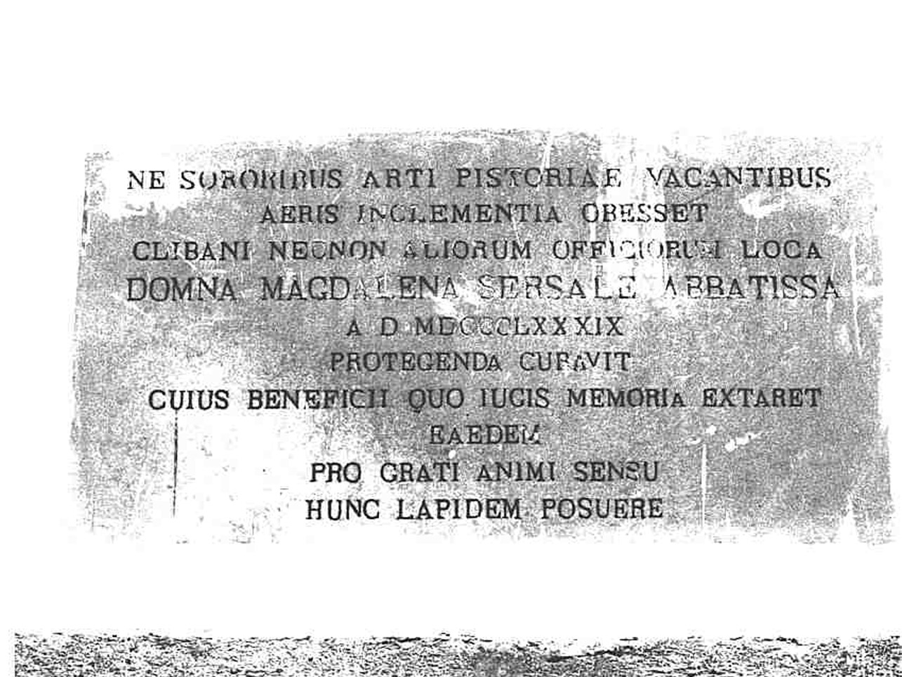 LAPIDE COMMEMORATIVA - ambito napoletano (ULTIMO QUARTO sec. XIX)