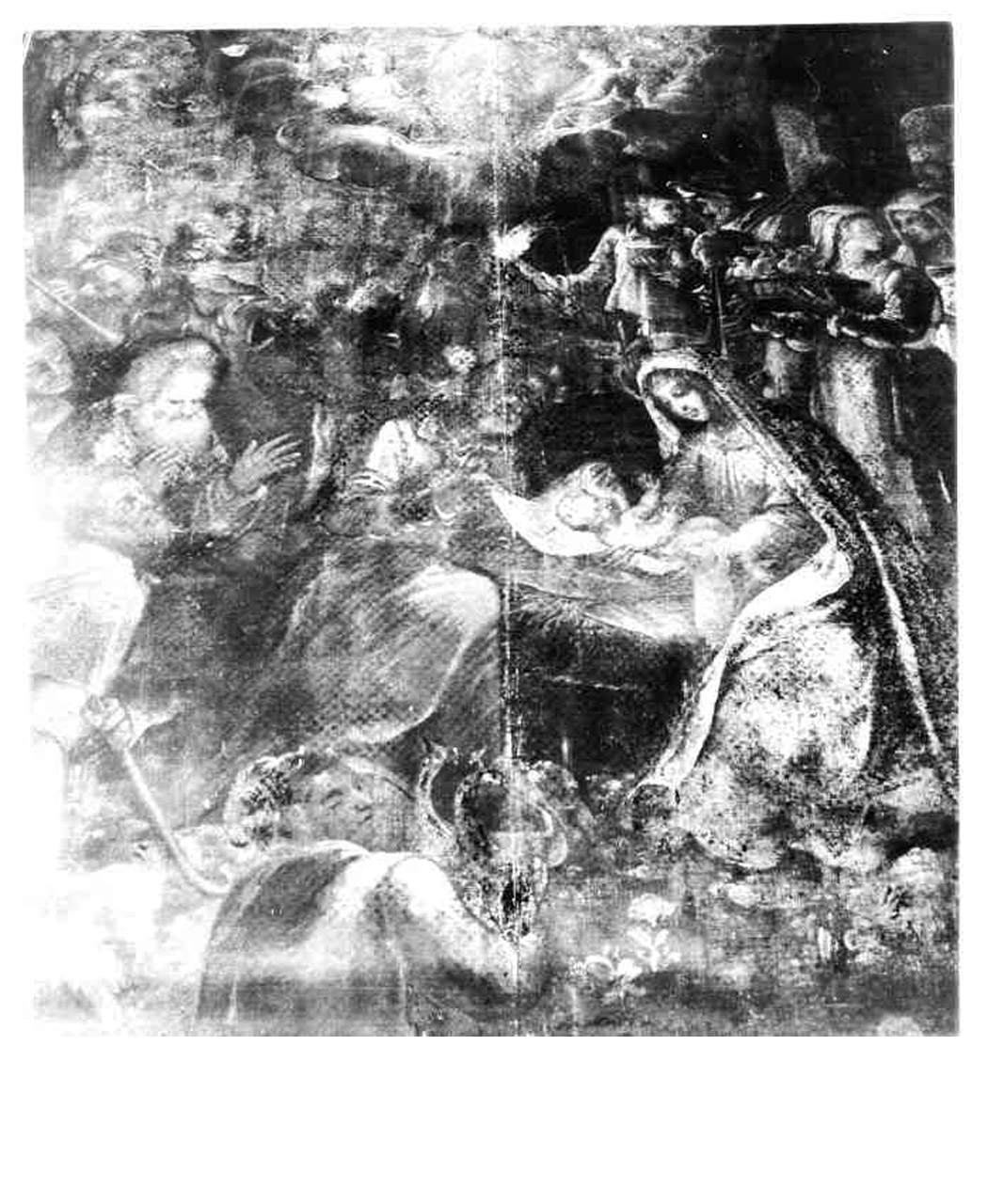 ADORAZIONE DEI PASTORI (DIPINTO) - AMBITO NAPOLETANO (Seconda metà sec. XVII)