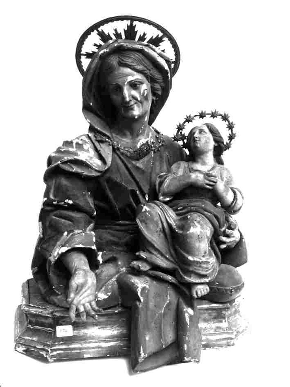 Maria Vergine bambina e Sant'Anna (gruppo scultoreo) - bottega napoletana (fine/inizio secc. XVIII/ XIX)