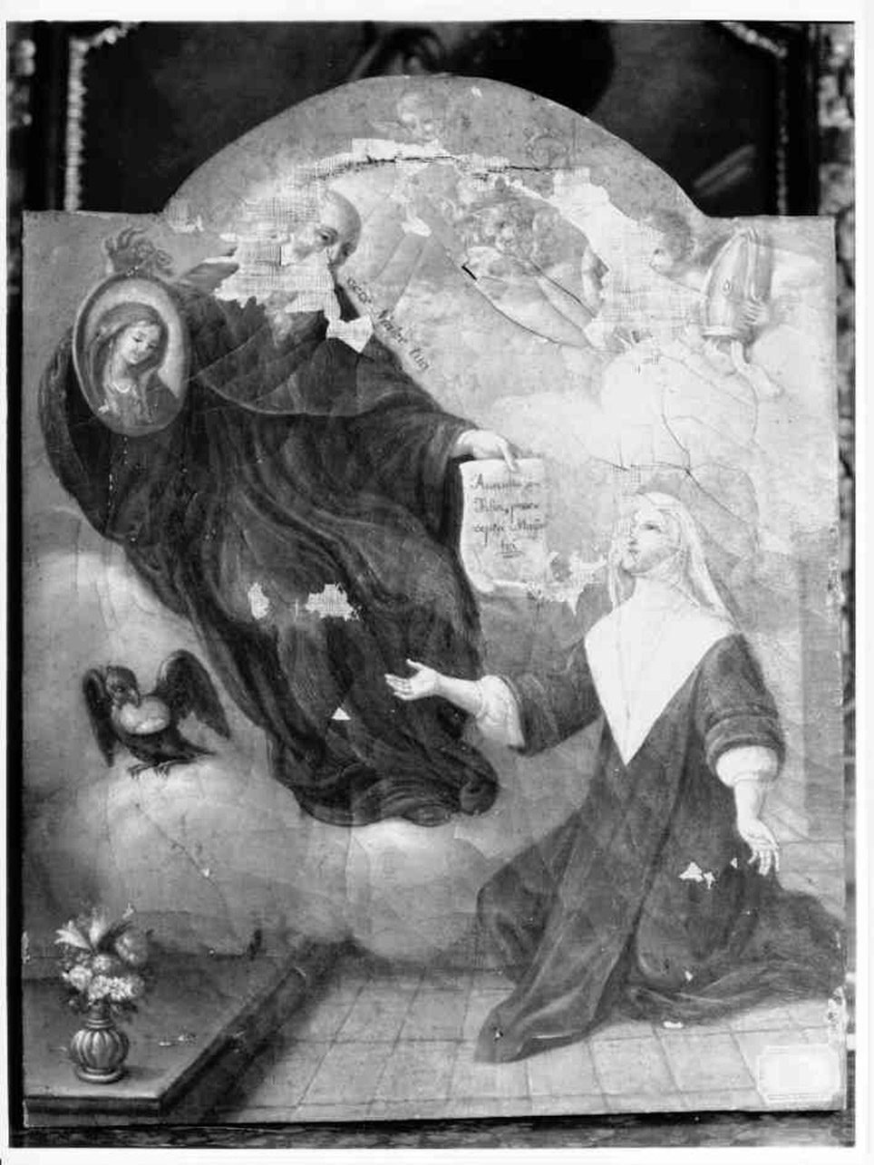 SAN BENEDETTO E SANTA SCOLASTICA (DIPINTO) - AMBITO NAPOLETANO (INIZIO sec. XIX)