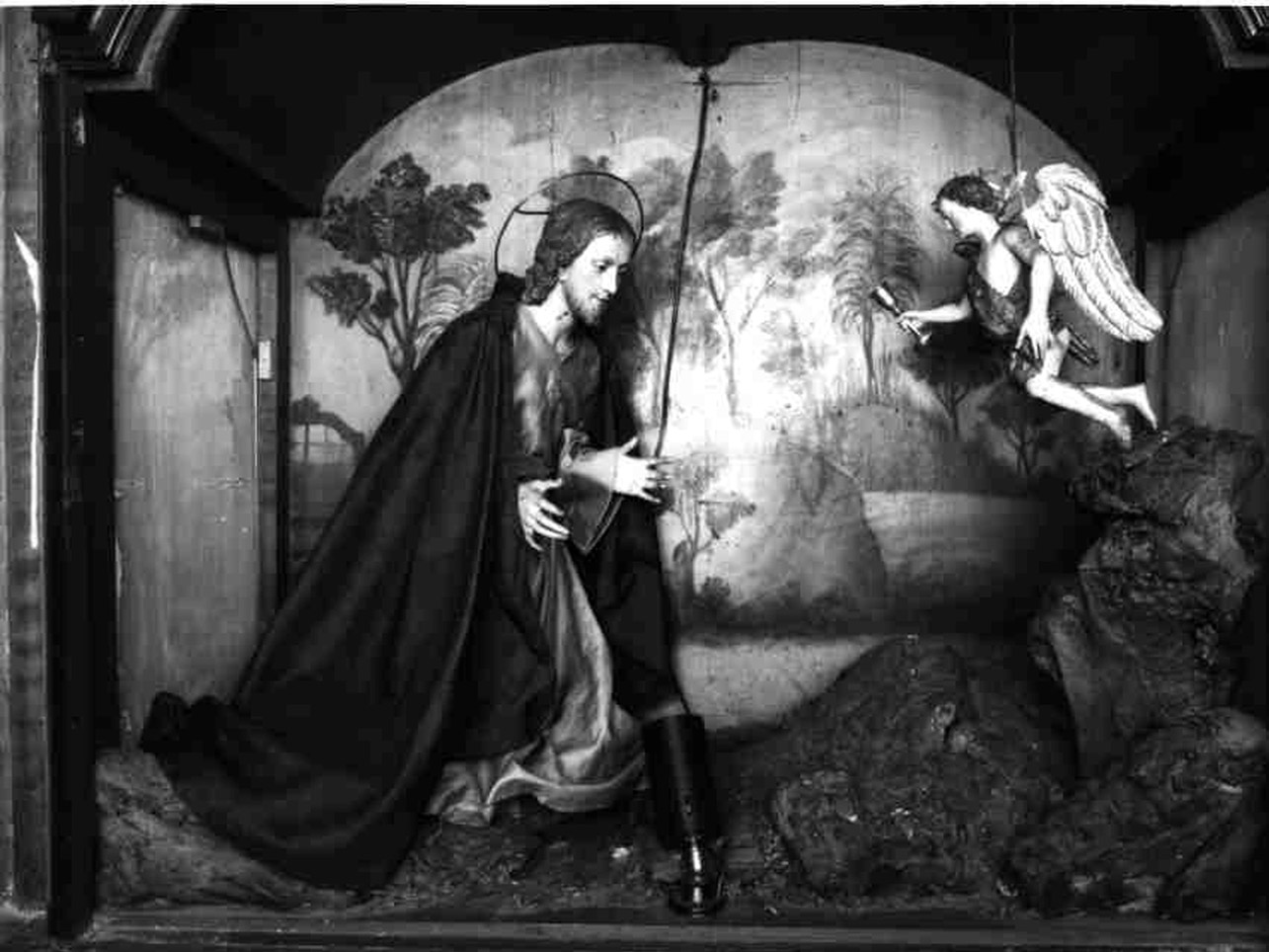 ORAZIONE DI CRISTO NELL'ORTO DI GETHSEMANI (GRUPPO SCULTOREO) - AMBITO NAPOLETANO (Prima metà sec. XVIII)