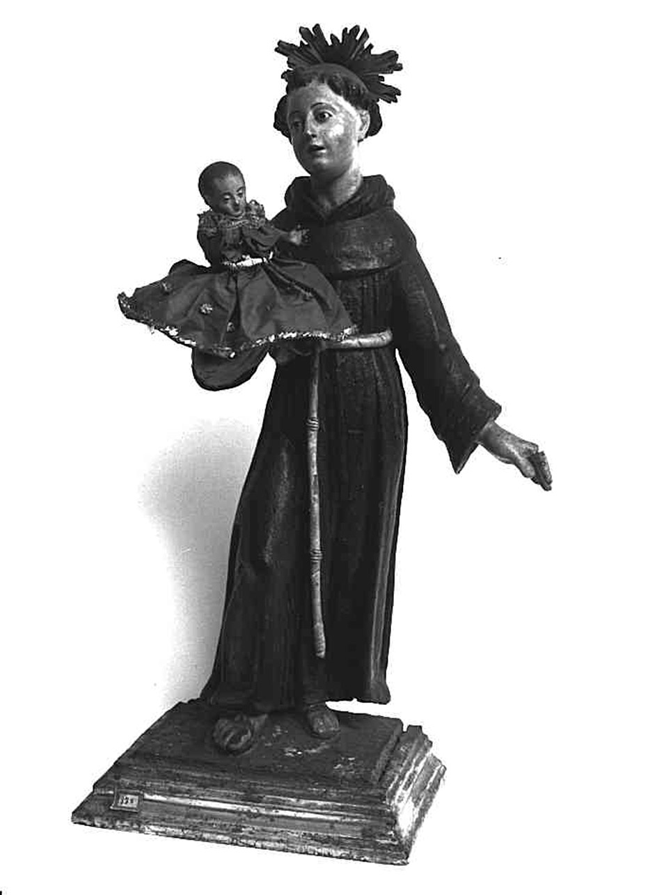 Sant'Antonio da Padova con il bambino (statuetta devozionale) - bottega napoletana (prima metà sec. XVIII)