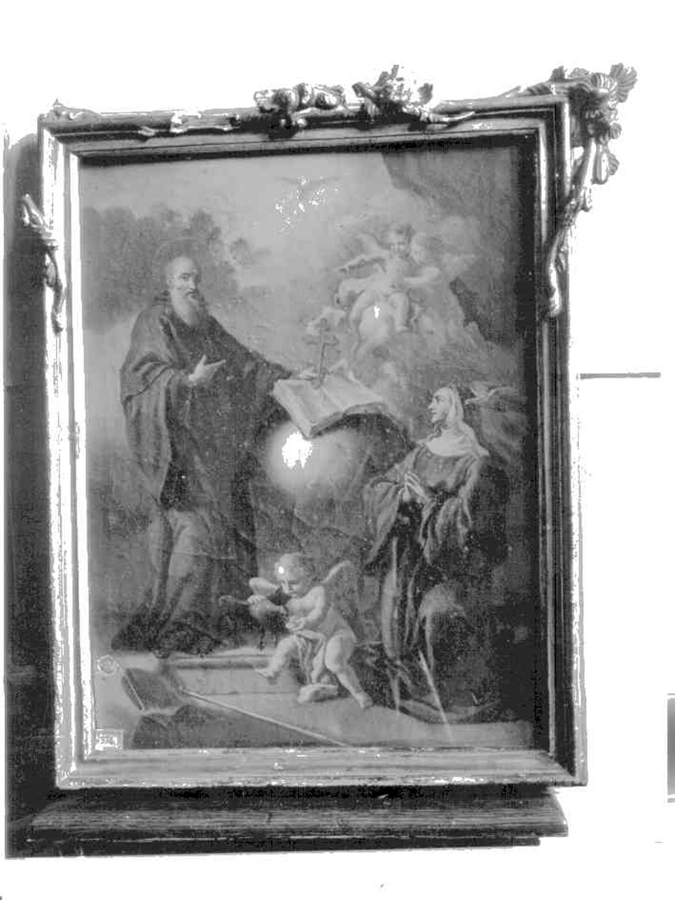 SAN BENEDETTO E SANTA SCOLASTICA (DIPINTO) - AMBITO NAPOLETANO (Seconda metà sec. XVIII)