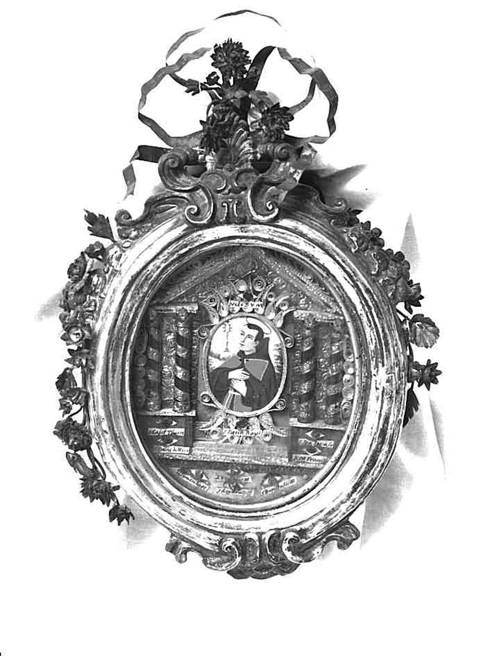 reliquiario a capsula - a medaglione, serie - bottega napoletana (seconda metà sec. XVIII, sec. XIX)