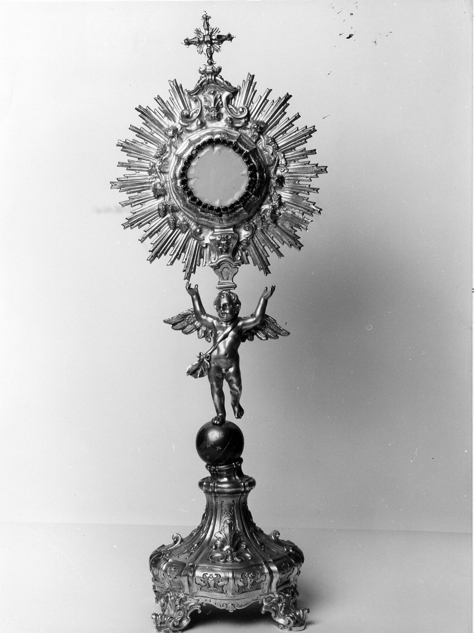 ostensorio - a raggiera - bottega campana (sec. XVIII)