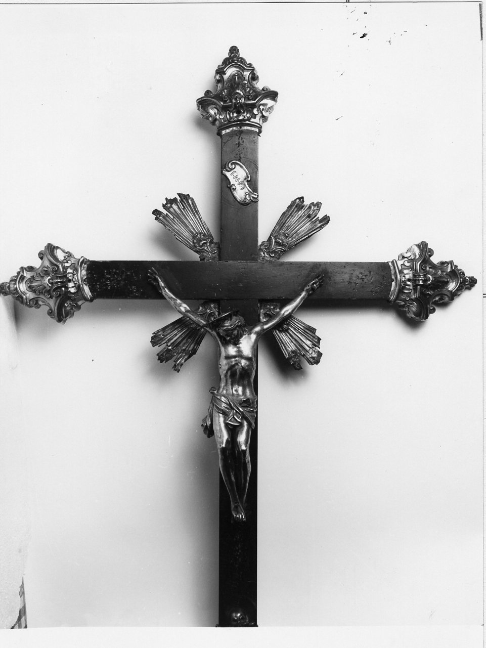 Cristo crocifisso (croce processionale) - bottega campana (seconda metà sec. XVIII)