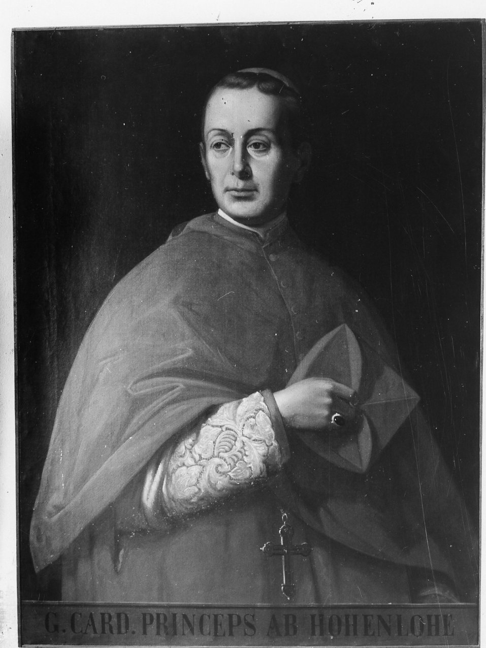 ritratto di ecclesiastico (dipinto) - ambito campano (seconda metà sec. XIX)