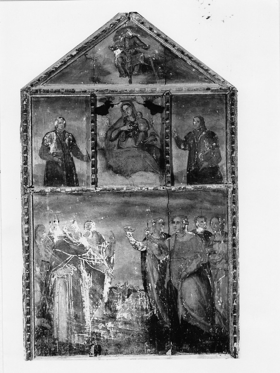 Madonna con Bambino e Santi (polittico) - ambito campano (ultimo quarto sec. XVI)