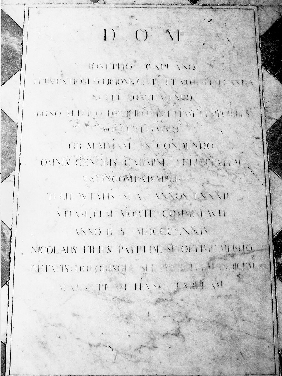 lastra tombale - bottega campana (sec. XIX)