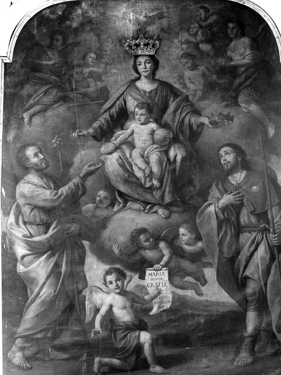 Madonna con Bambino e Santi (dipinto) di Di Spigna Alfonso (sec. XVIII)