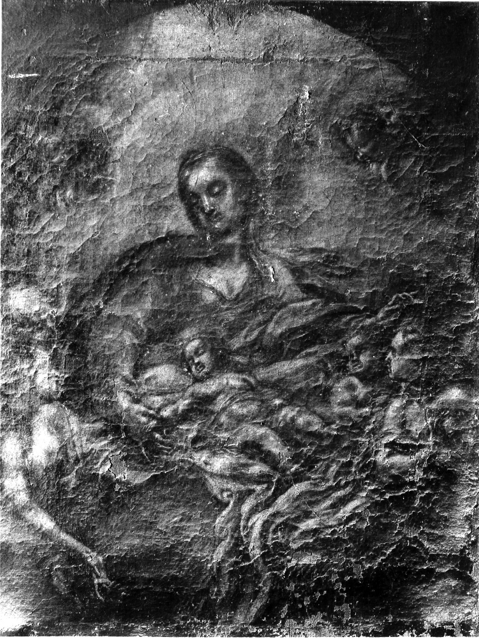 Madonna con Bambino (dipinto) di Del Po Giacomo (inizio sec. XVIII)