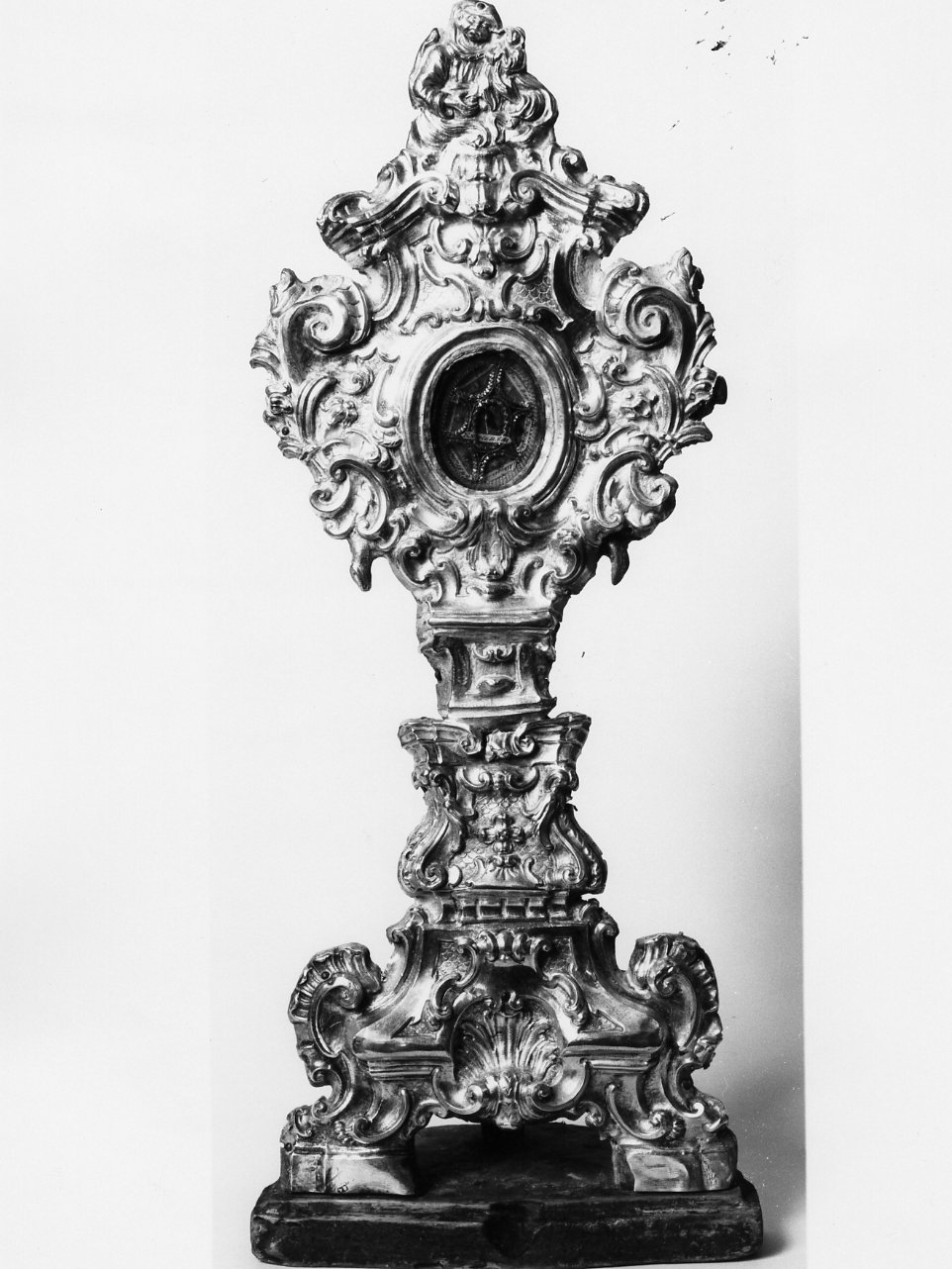 reliquiario - a ostensorio - bottega campana (sec. XVIII)