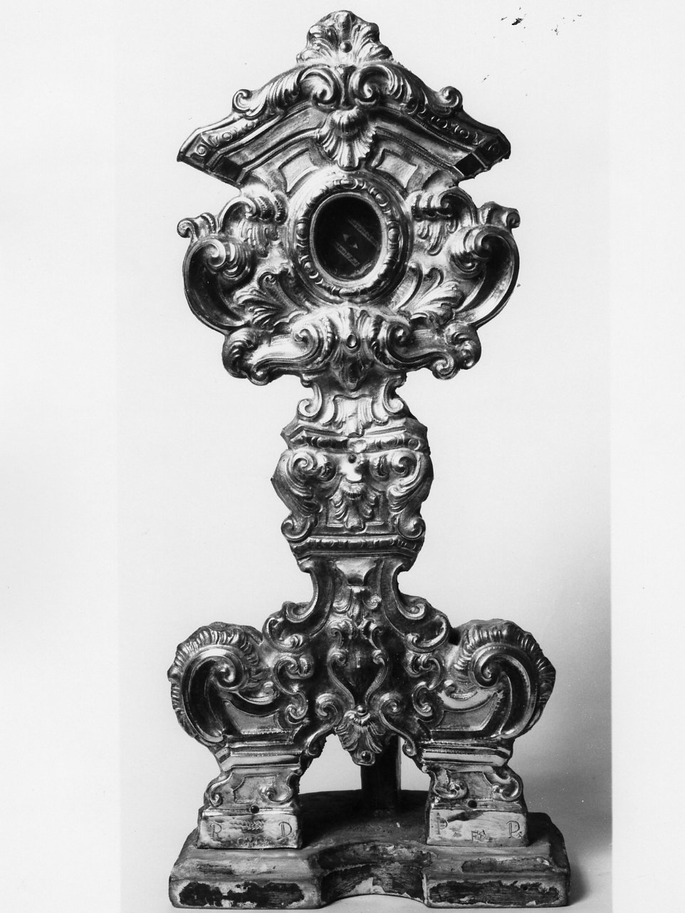 reliquiario - a ostensorio - bottega campana (sec. XVIII)