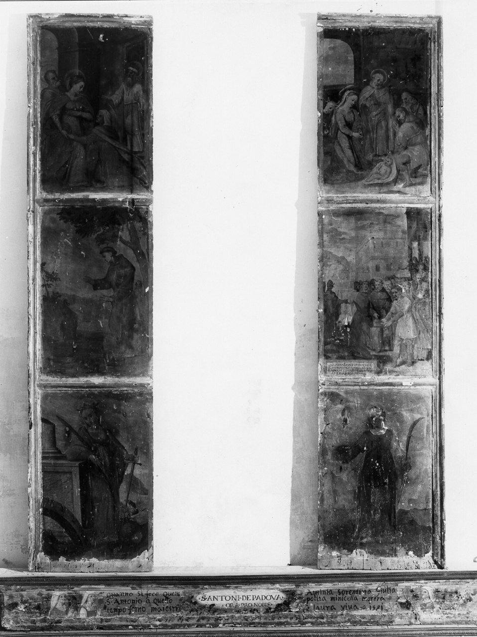 Sant'Antonio da Padova (scomparto di polittico, frammento) - ambito campano (sec. XVI)