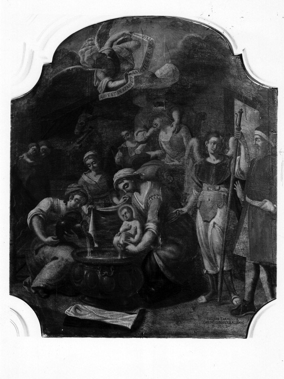 nascita di Maria Vergine (dipinto) di Ferrazzano Carlo (sec. XVIII)