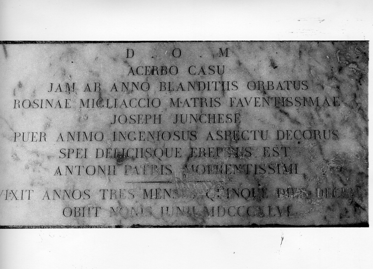 lapide tombale - bottega campana (sec. XIX)