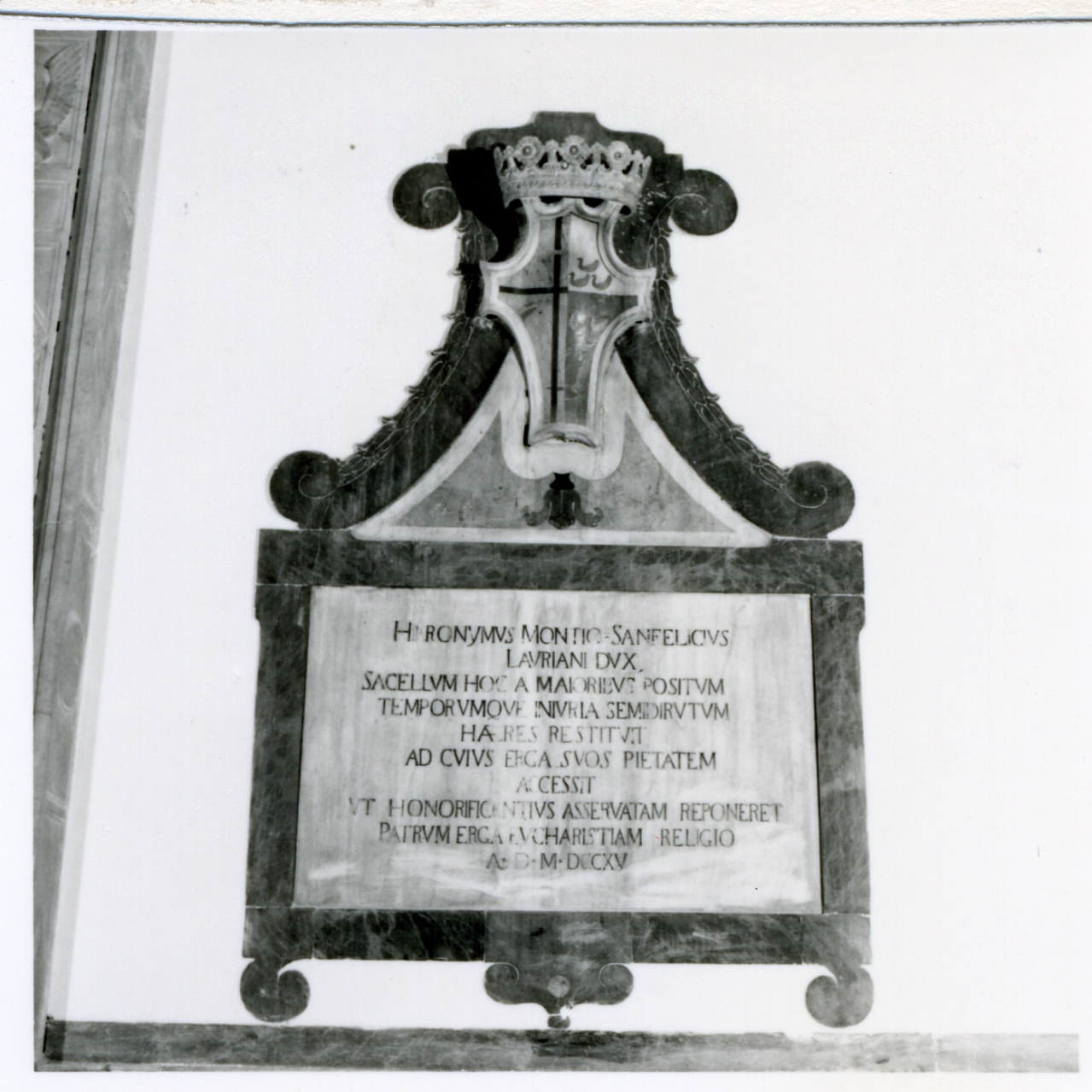 MONUMENTO SEPOLCRALE - BOTTEGA NAPOLETANA (SECONDO QUARTO sec. XVIII)