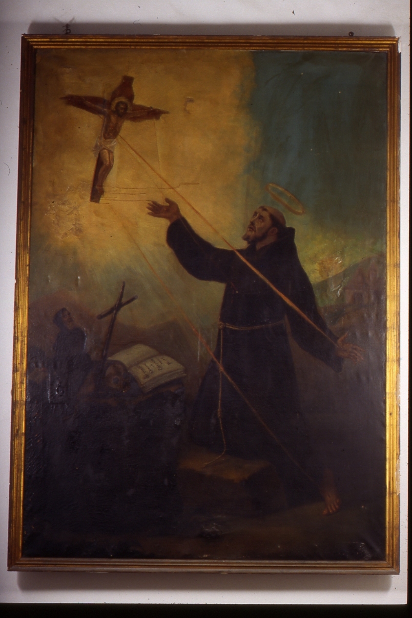 San Francesco d'Assisi riceve le stimmate (dipinto) - ambito napoletano (sec. XIX)