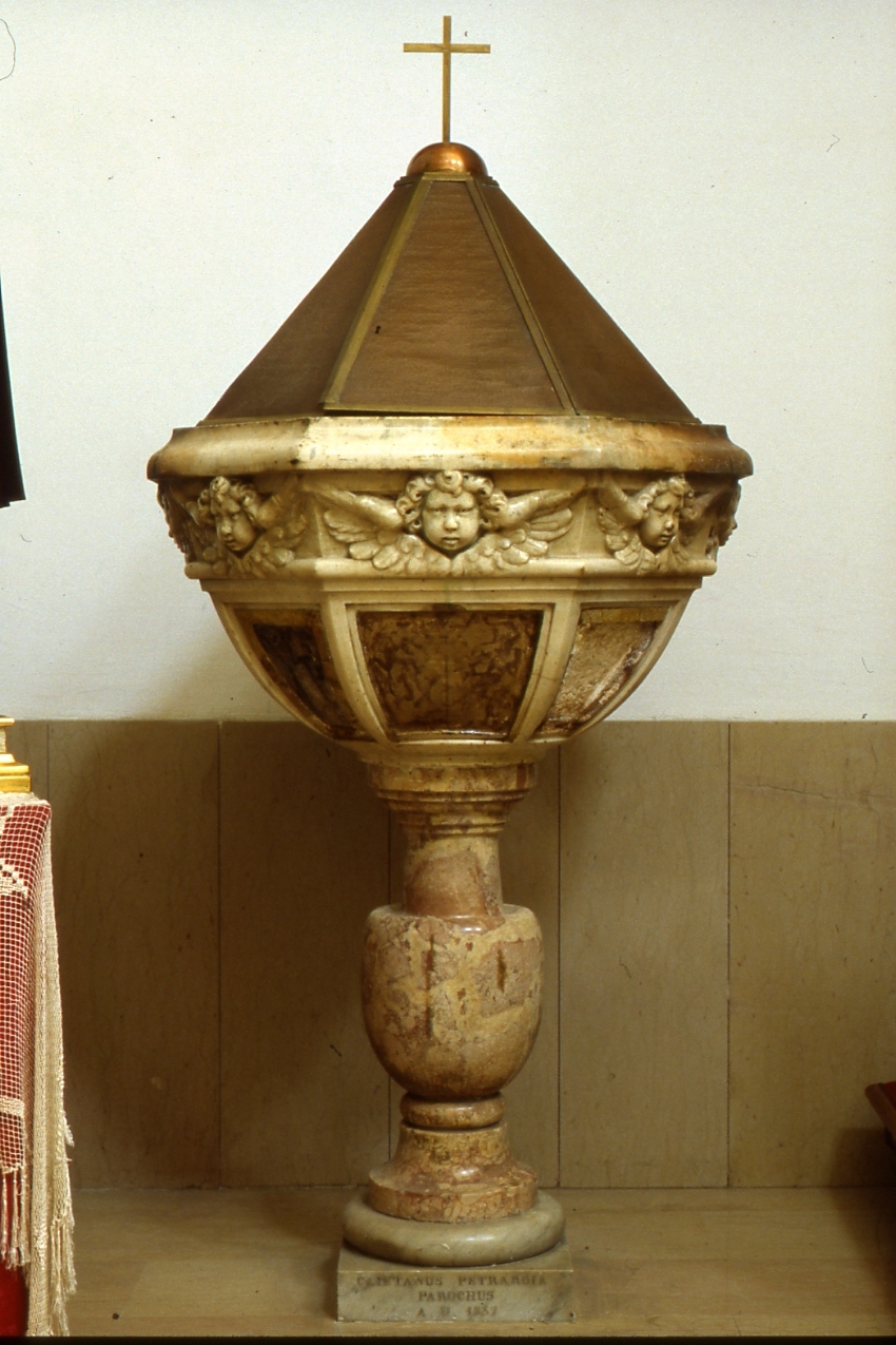 fonte battesimale - bottega napoletana (sec. XIX)