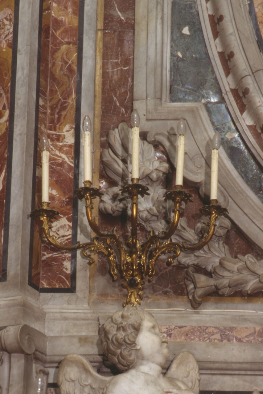 candelabro, serie - bottega napoletana (ultimo quarto sec. XIX)