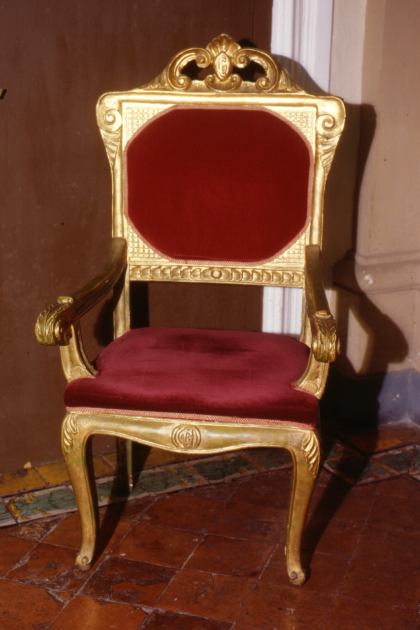 poltrona - da cerimonia - bottega napoletana (fine sec. XIX)