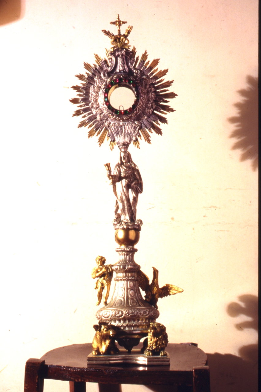 ostensorio - a raggiera - bottega napoletana (metà sec. XIX)