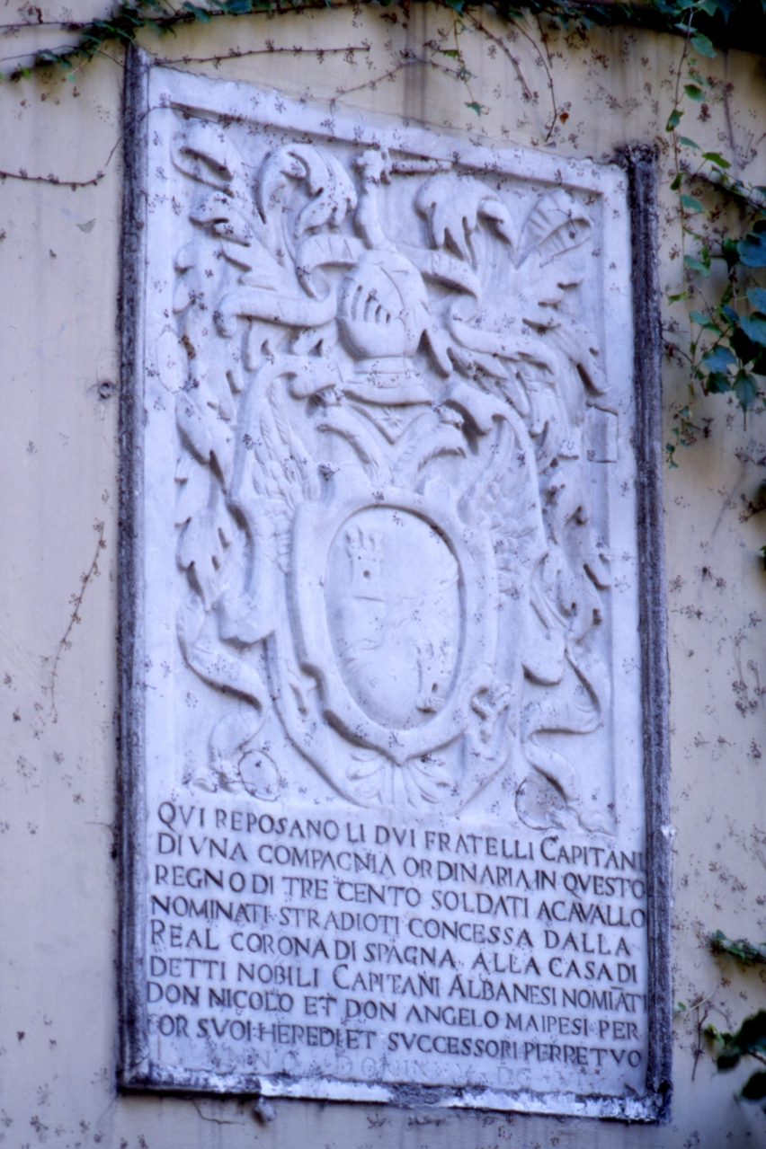 lapide tombale - bottega greca (primo quarto sec. XVII)