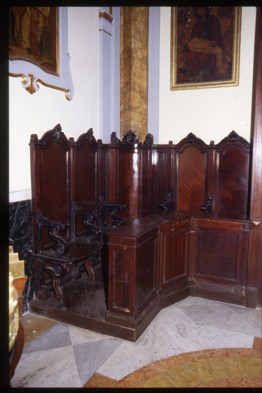 stallo di confraternita - bottega greca (seconda metà sec. XVIII)