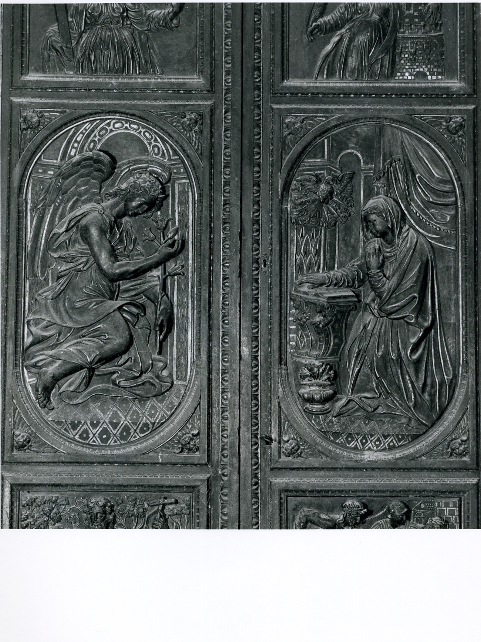Annunciazione (sportello di reliquiario, elemento d'insieme) di Ferraro Nunzio, Turbolo Giovan Leonardo (sec. XVI)