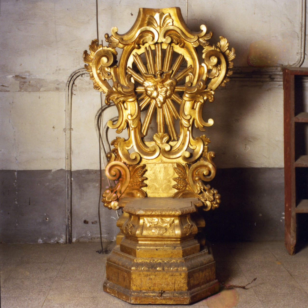 tronetto per esposizione eucaristica - bottega napoletana (prima metà sec. XIX)