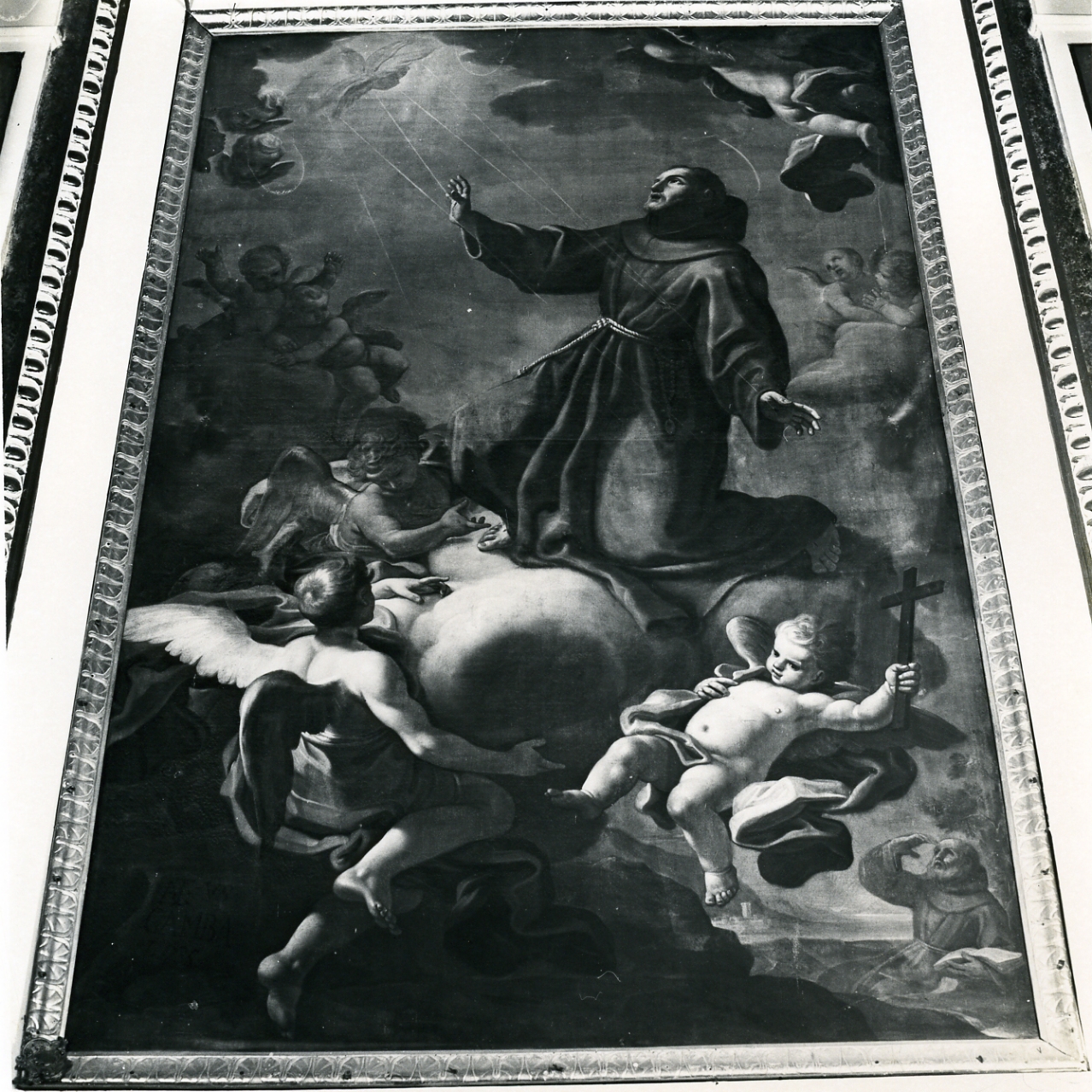 San Francesco d'Assisi riceve le stimmate (dipinto) di Gamba Antonio (sec. XVIII)