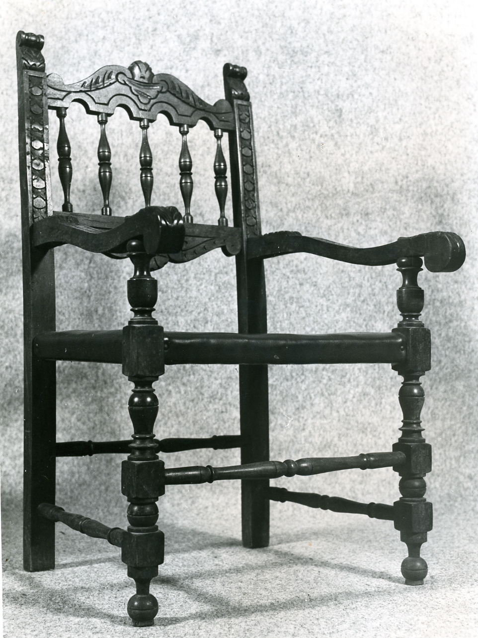 sedia - a braccioli - bottega napoletana (prima metà sec. XX)